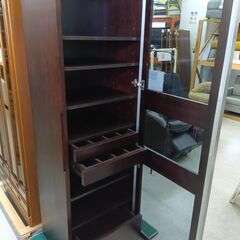 【ジ391】収納棚　ガラス扉　※持ち帰り限定商品の画像