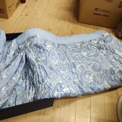 U【長期保管品】東レ光触媒ルミマジック肌布団（青）　140cm×190cm　寝具　シングル用　抗菌　消臭　の画像