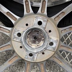 15インチ　アルミホイール　無名　スペーサー付きの画像
