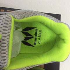 ★ 作業靴 26cm マンダム メッシュ スリッポン mandom グレー ライムの画像