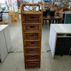 ラタンチェスト 7段 ※2400010479823の画像