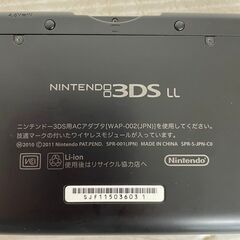 【Nintendo】ニンテンドー 3DS LL ジャンク SPR-001 本体のみ ブラック 社外タッチペン付 SDカード付属 ゲーム機 Y0851の画像