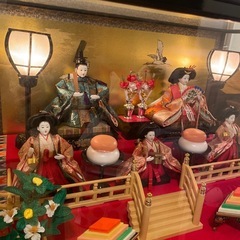 お雛様ガラスケース飾りの画像