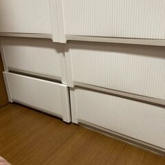 3段プラスチックチェスト　2個セット　大収納