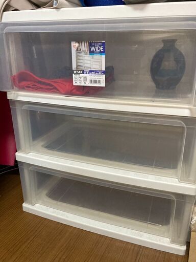 3段プラスチックチェスト　2個セット