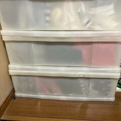 3段プラスチックチェスト　2個セットの画像