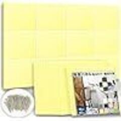 公式【 DIYで簡単！騒音対策 】防音ファストラボ® 吸音パネル スクエア型 12枚セット （ 音の悩みの軽減に ） 吸音材 防音材 防音シート (縦30cm×横30cm 厚さ9mm) ペールイエローの画像