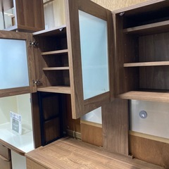2/14値下げしました！⭐️美品⭐️大川家具 レンジボード ヴィンテージー調 ウォールナット材 No.1863 KEの画像