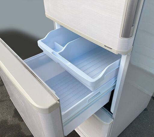 SHARP 350L冷蔵庫 SJ-PW35B 両開き プラズマクラスター機能搭載