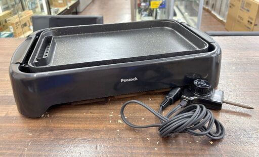 ピーコック/Peacock ホットプレート 2020年製 WFV-12 両面グリルプレート 一枚2役 波形プレート 保温～約210℃ お手入れ簡単 調理器具