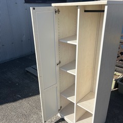 【商談中】ハンガーラック付き ミラー 鏡　収納棚 衣装ケース タンス　 の画像