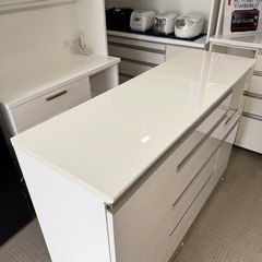 超美品‼️】定価21万♪ 綾野製作所 140cm幅キッチンカウンター 食器棚