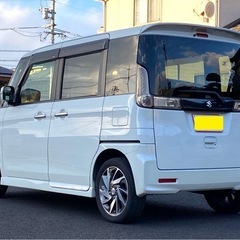サマーバーゲンSALE開催中🌊7月5日(土)〜スタイリッシュな見た目！✨かっこいいスペーシアカスタム🥰両側パワースライドドア、ETC、Bluetooth、スマートキー、プッシュスタートなど装備もたくさんついたお買い得車😃✨の画像