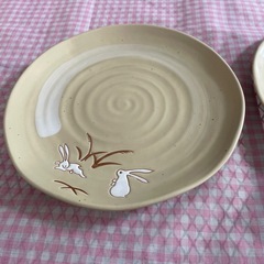 うさぎ大皿2点セットの画像