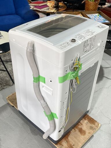 ★AQUA アクア★ 7㎏洗濯機 AQW-S7M 2021年 ホワイト W56.5cm シンプル操作 コンパクト 2~3人用 ファミリ
