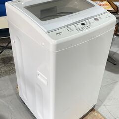 ★AQUA アクア★ 7㎏洗濯機 AQW-S7M 2021年 ホワイト W56.5cm シンプル操作 コンパクト 2~3人用 ファミリー 福島郡山市