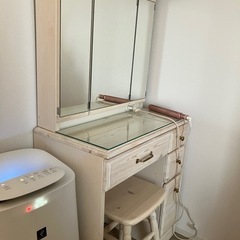 三面鏡ドレッサーパイン木無垢
