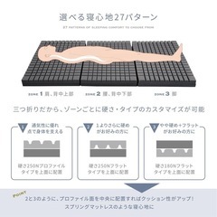 【値下げ】GOKUMIN 三つ折り　マットレス　セミダブルの画像
