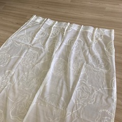 【4枚セット】カーテン＆レースカーテン　カーテンフック28個付きの画像