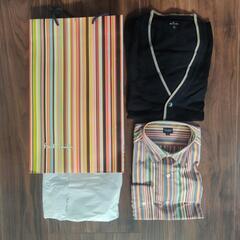 【新品・未使用】Paul Smith ストライプシャツ カーディガン 2枚セットの画像
