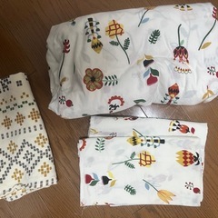 (ジャンク布)シングル／ダブル　掛け布団カバーの画像