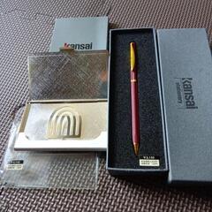 Kansai ボールペンと名刺入れセットの画像