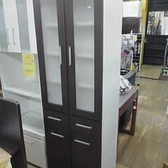【10】2枚扉　2ドア食器棚　キッチン収納　カップボード　ダイニ...