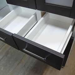 【10】2枚扉　2ドア食器棚　キッチン収納　カップボード　ダイニングボード　台所収納　引き出し　木製の画像