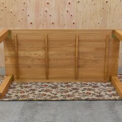≪yt1821ジ≫ 木製ダイニングテーブル 幅180cm 奥行85cm 角脚 現状品 6人用/おしゃれ/ナチュラル/食堂/飲食店 中古家具/宮城県仙台市 70205-06の画像