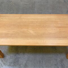 ≪yt1821ジ≫ 木製ダイニングテーブル 幅180cm 奥行85cm 角脚 現状品 6人用/おしゃれ/ナチュラル/食堂/飲食店 中古家具/宮城県仙台市 70205-06の画像