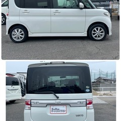 《自社ローン対応⭕️》［岡山県］【ダイハツ タント 660 カスタム X リミテッド】現金販売から自社ローンまで幅広い購入方法で対応❗️審査通過率98%、ブラックOK、格安中古車販売店【オーシャンデザイン】 ✨フルフラットシート✨の画像