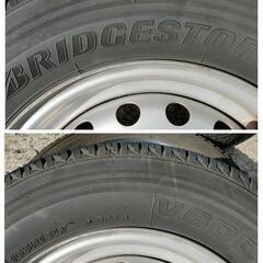 165R13  6PR  BS サマータイヤ　日産純正13インチ 13×5J　4H 100  ホイールセットの画像