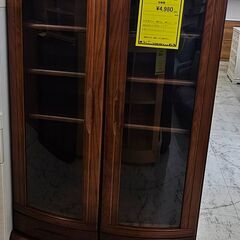 収納棚　ダークブラウン　幅(W)820mm × 奥行(D)460...