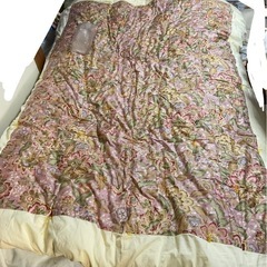 ☺️掛布団　S 実147✖️192cm 桃色の花柄