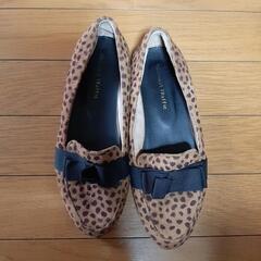 ＊ORIENTAL TRAFFIC＊ヒョウ柄に黒いリボンのパンプス＊
