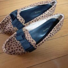 ＊ORIENTAL TRAFFIC＊ヒョウ柄に黒いリボンのパンプス＊の画像