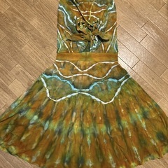 100% Handmade psydyeタイダイキャミソールワンピース新品の画像