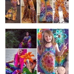 100% Handmade psydyeタイダイキャミソールワンピース新品の画像