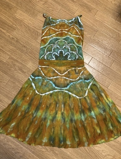 100% Handmade psydyeタイダイキャミソールワンピース新品