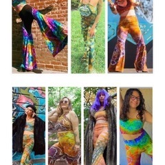 100% Handmade psydyeタンクトップセットアップパンツ新品の画像