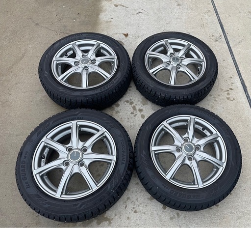 軽自動車用アルミ付きスタッドレス14インチ　バリ山