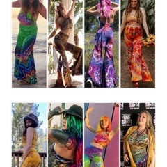 100% Handmade psydyeストレッチタイダイタンクトップ新品の画像