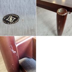 ※ぐらつき有 レトロ コーヒーテーブル 富士ファニチア ローテーブル 飾り台 昭和レトロ　/TJ-2294 2F北の画像