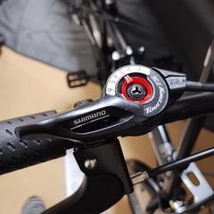 取引中　新品未使用　20インチ折りたたみ自転車　シマノ６段　ブラックの画像