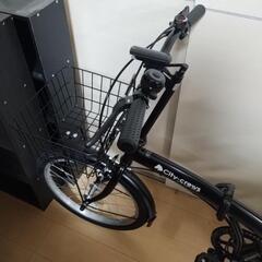 取引中　新品未使用　20インチ折りたたみ自転車　シマノ６段　ブラックの画像