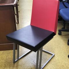 ●相合家具 リムカチェア① 赤/黒ツートンカラー ステンレス取手...
