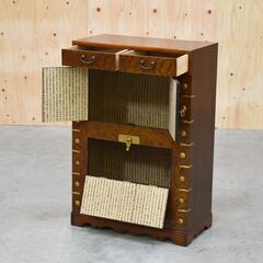 ≪yt1823ジ≫ 李朝家具 時代箪笥 幅60cm 高さ90cm チェスト/キャビネット 韓国/朝鮮/モリジャン/パンダジ/バンダジ/中古家具/宮城県仙台市 70109-06の画像