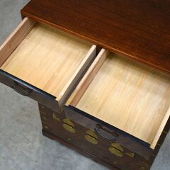 ≪yt1823ジ≫ 李朝家具 時代箪笥 幅60cm 高さ90cm チェスト/キャビネット 韓国/朝鮮/モリジャン/パンダジ/バンダジ/中古家具/宮城県仙台市 70109-06の画像