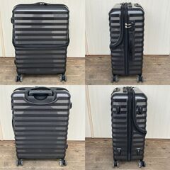 ACTUS フロントハーフオープン・キャリーケース・スーツケース（ブラック）の画像