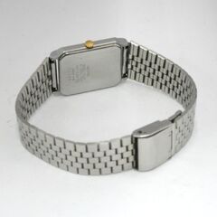 動作品 SEIKO オールドクオーツ 7431-5380 ブラックダイヤル レキュタングラー ニッケルアロイ 3針 25年2月電池交換 札幌市 清田区 平岡の画像